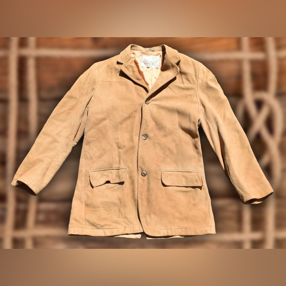 Vintage University Skäq Suede Jacket Sz L